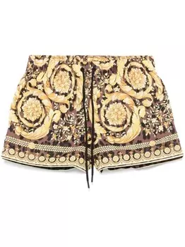 Versace плавки-шорты с принтом Wild Barocco, золотистый