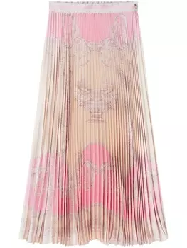Versace плиссированная юбка миди La Coupe des Dieux, нейтральный цвет
