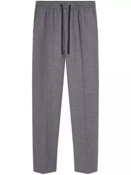 Versace прямые брюки из вирджинской шерсти, серый