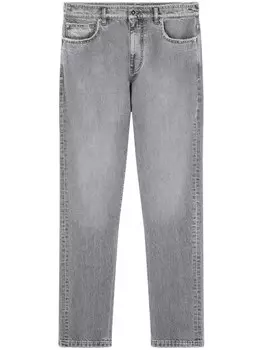 Versace прямые джинсы с бахромой, серый