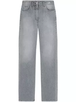 Versace прямые джинсы с завышенной талией, серый