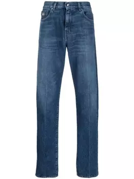 Versace прямые джинсы средней посадки, синий