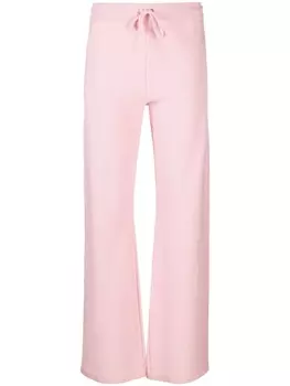 Versace расклешенные брюки в рубчик с декором Medusa, розовый