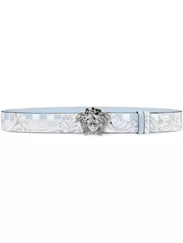 Versace ремень Barocco с пряжкой Medusa, синий