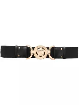 Ремень женский Versace Medusa '95 с пряжкой - головой Медузы, черный