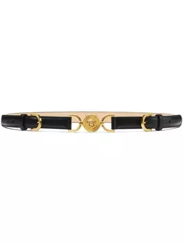 Ремень женский Versace Medusa '95 с металлическим декором, черный