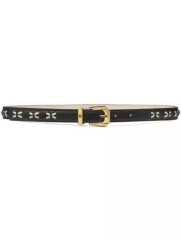 Versace ремень с вышивкой, черный
