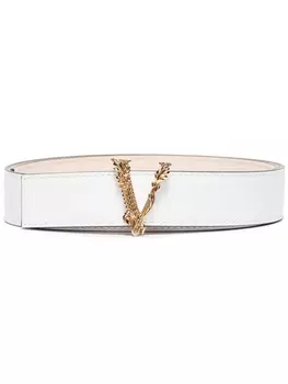 Versace ремень Virtus с пряжкой, белый