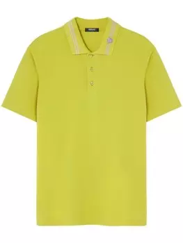 Versace рубашка поло с вышивкой Medusa, зеленый