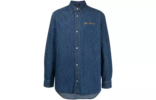 VERSACE Рубашка унисекс, синий