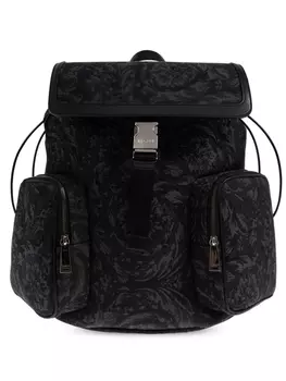 Versace рюкзак с узором Barocco, черный