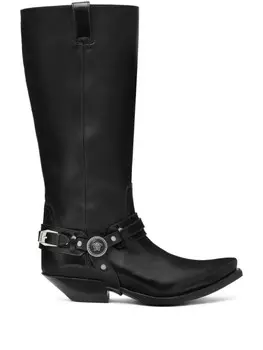 Versace сапоги Texano 40, черный