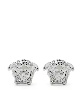 Versace серьги с круглыми подвесками, серебристый