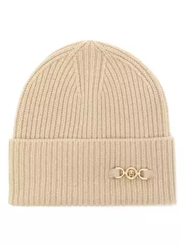 Versace шапка бини Medusa '95 в рубчик, нейтральный цвет