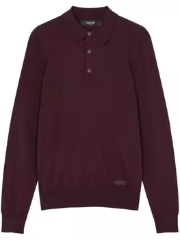 Versace шелковая рубашка поло, красный