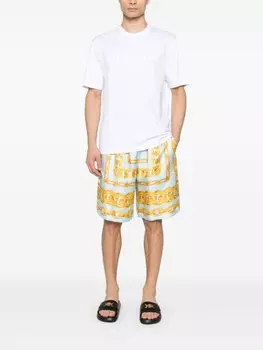 Versace шелковые шорты Medusa Chains, синий