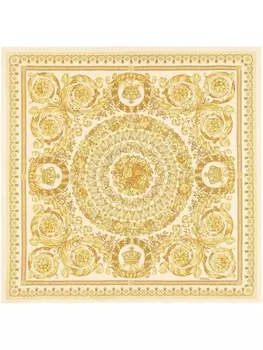 Versace шелковый платок Barocco, желтый