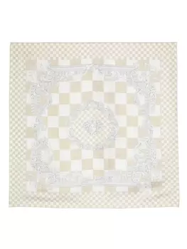 Versace шелковый платок Medusa Contrasto, нейтральный цвет