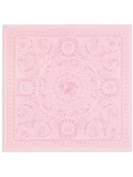 Versace шелковый платок с принтом Barocco, розовый