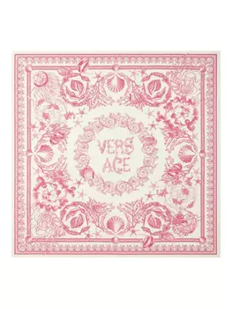 Versace Шелковый шарф Underwater Barocco, розовый