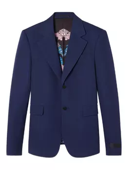 Versace шерстяной пиджак, синий