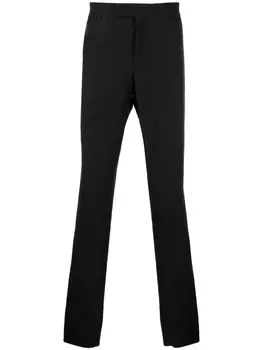 Versace шерстяные брюки строгого кроя, черный