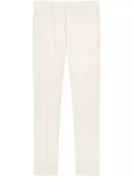 Versace шерстяные брюки строгого кроя, нейтральный цвет