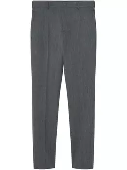 Versace шерстяные брюки строгого кроя, серый