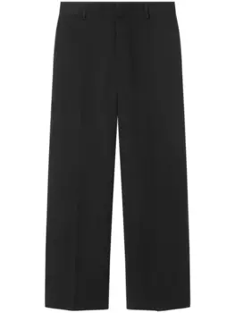 Versace широкие брюки из вирджинской шерсти, черный