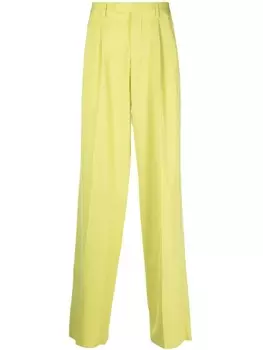 Versace широкие брюки, зеленый