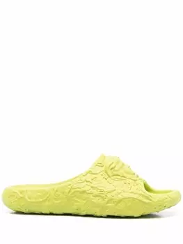 Versace шлепанцы с тиснением Medusa, зеленый