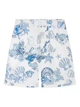 Versace шорты Coral Theater, белый