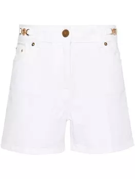 Versace шорты прямого кроя с завышенной талией, белый