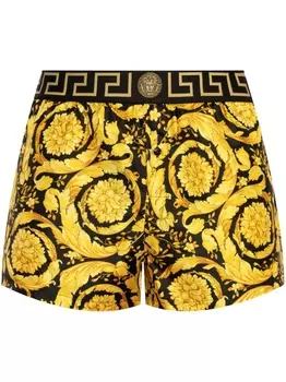 Versace шорты с принтом Barocco, черный