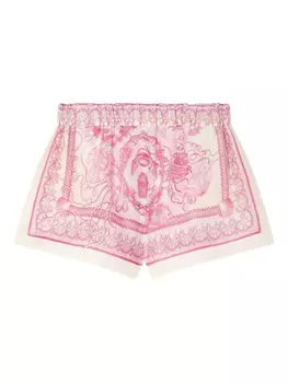 Versace шорты с принтом Barocco, нейтральный