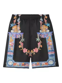 Versace шорты с принтом Coral Theater, черный