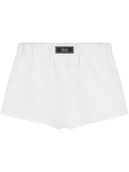 Versace шорты с вышитым логотипом, белый