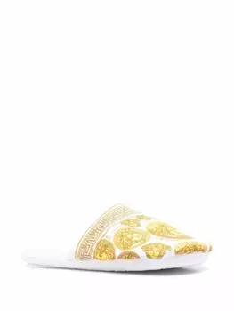 Versace слиперы с декором Medusa Head, белый