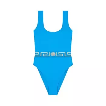 Versace Сплошной купальник Средиземноморский синий/Фламинго