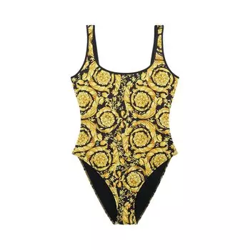 Versace Сплошной купальник Золотой/Принт