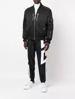 Versace спортивные брюки с логотипом, черный