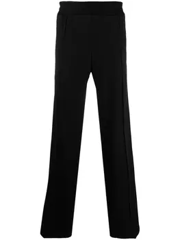 Versace спортивные брюки с вышитым логотипом, черный