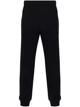 Versace спортивные брюки с вышитым логотипом, синий