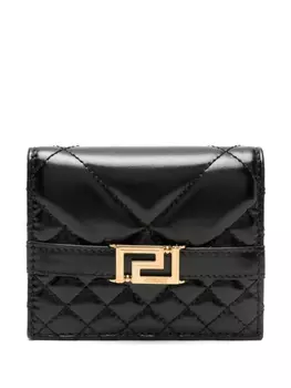 Versace стеганый кошелек с пряжкой Greca, черный