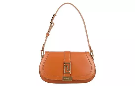 VERSACE Сумка через плечо FANSIZHE Greca Goddess из коровьей кожи, женская, карамельно-коричневого цвета