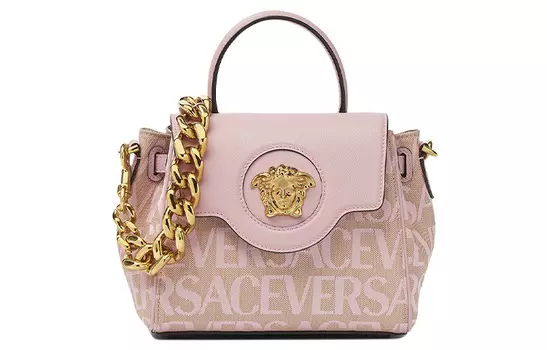 VERSACE Сумка через плечо La Medusa из коровьей кожи, маленькая женская розовая