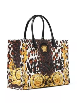 Versace сумка-шоппер Wild Barocco, коричневый