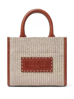 Versace сумка-тоут с нашивкой-логотипом, нейтральный цвет