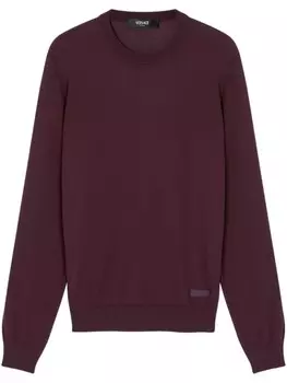 Versace свитер с круглым вырезом, красный