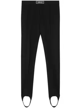 Versace тайтсы с логотипом, черный